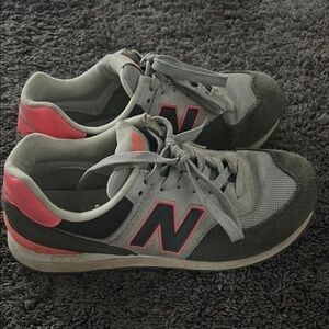 New Balance Charcoal and Coral Athletic Shoes